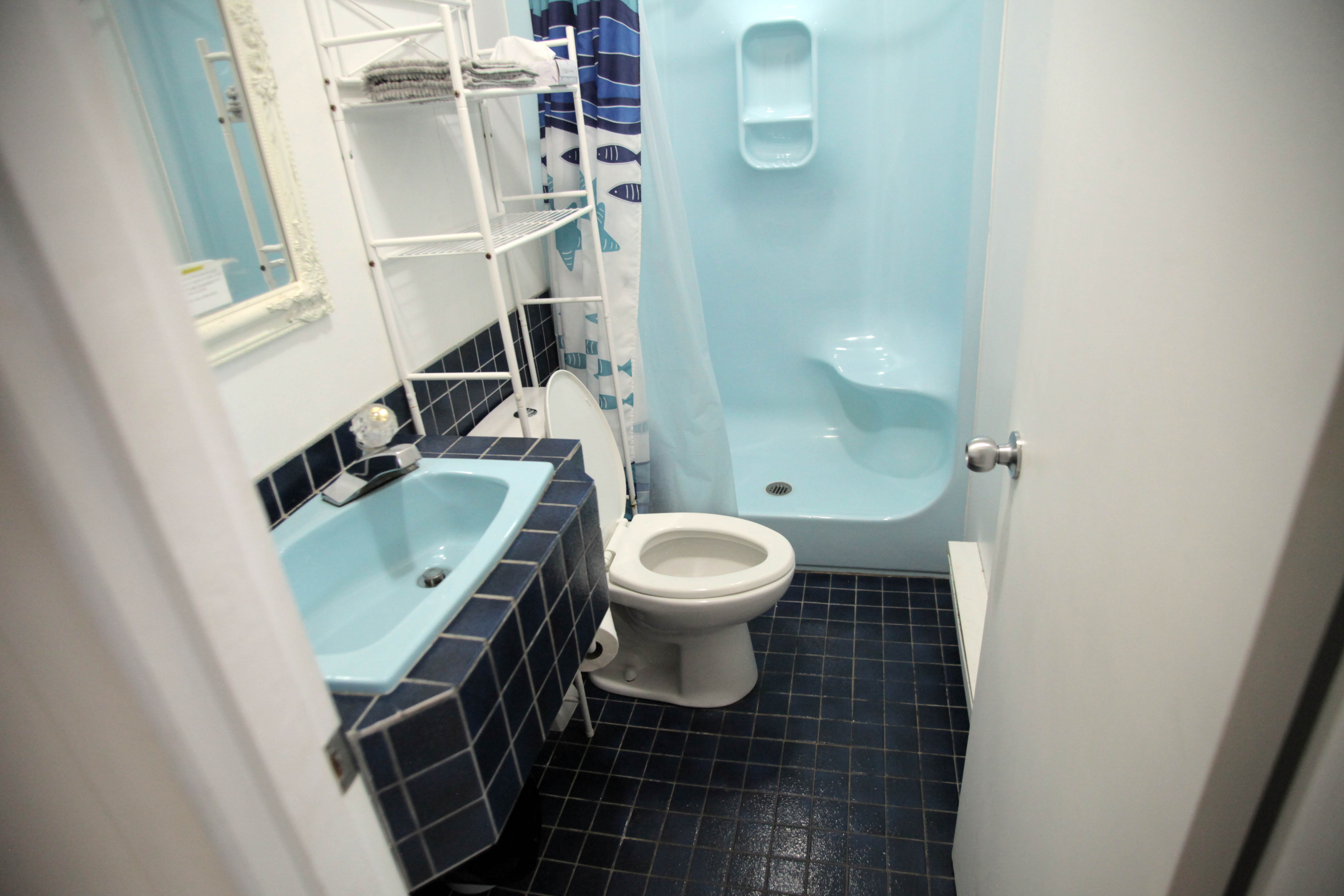 Salle de bain avec douche